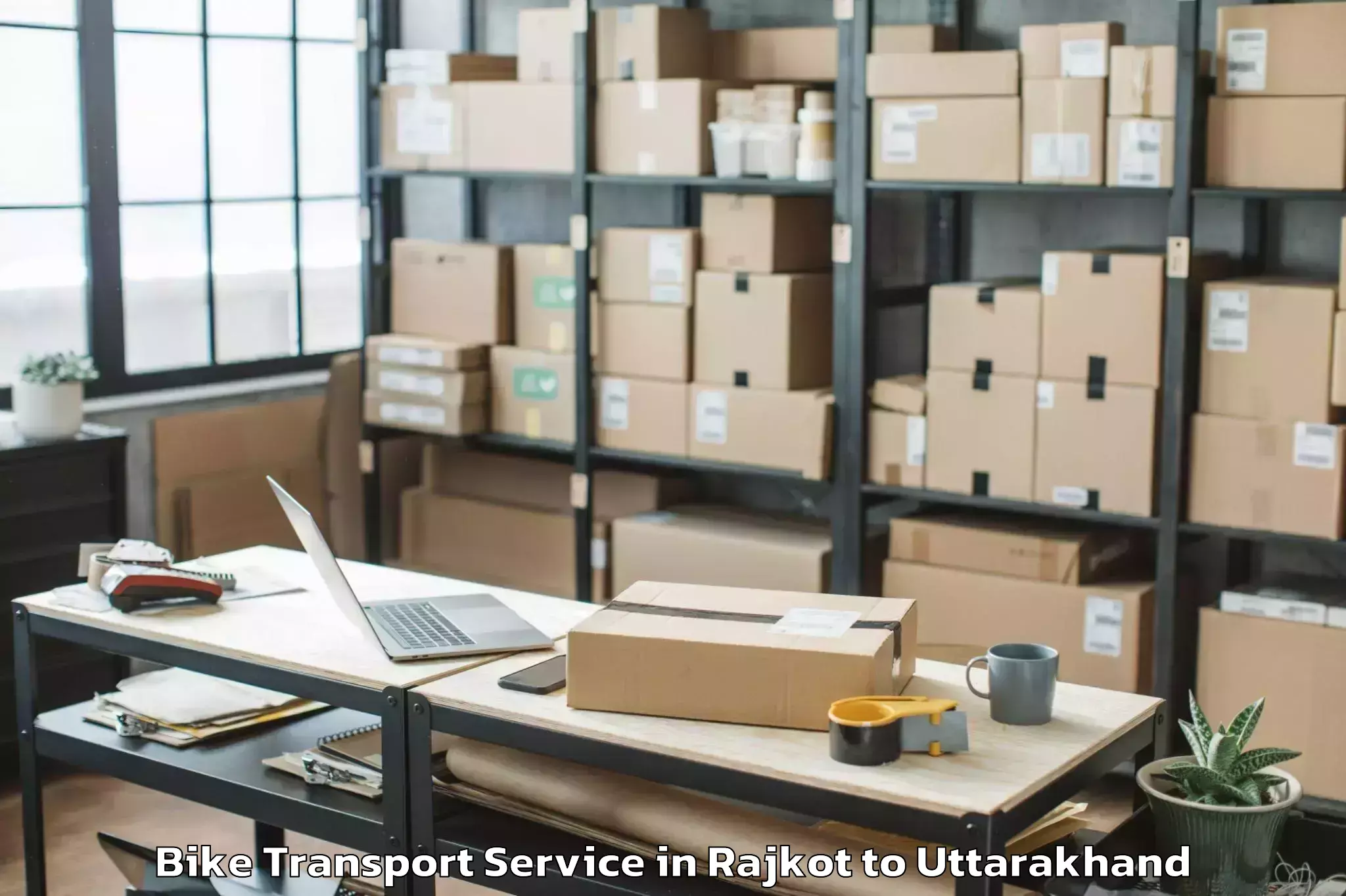 Reliable Rajkot to Ukhimath Bike Transport